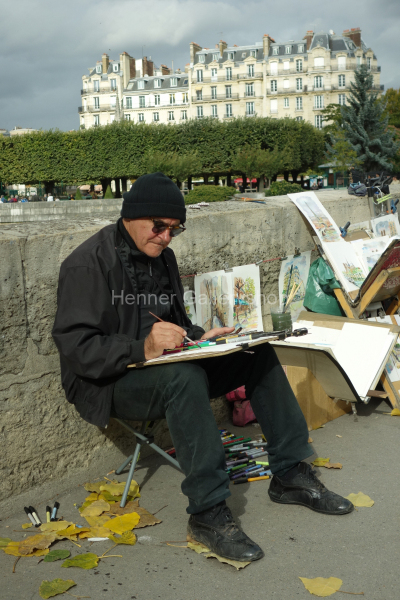 Kunstmaler auf Seinebrücke, Paris