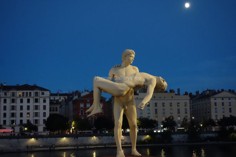 Statue, Mann trägt Frau, Lyon