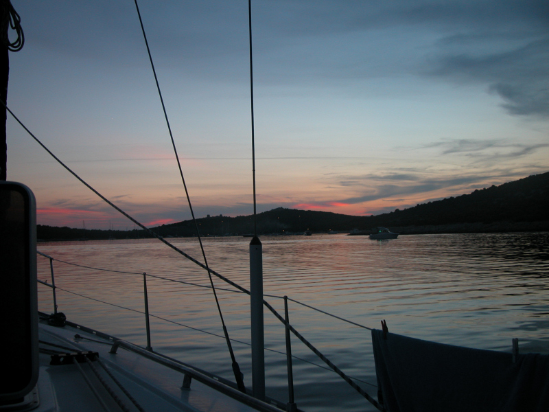 Sonnenuntergang im Hafen