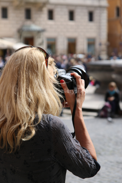 Fotografin, Rom, Frau, Blond, von hinten