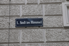 Stoß im Himmel Strassenschild, Wien