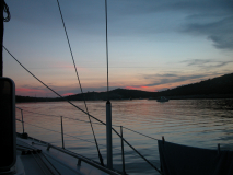 Sonnenuntergang im Hafen