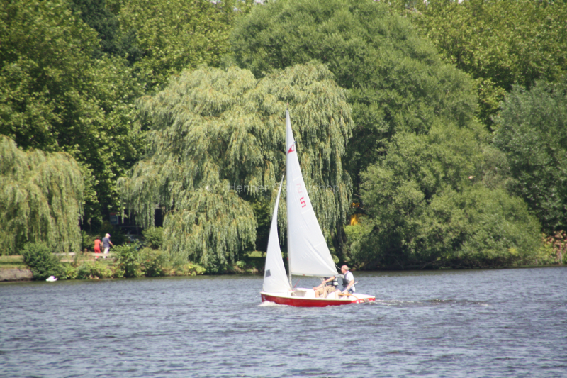 Segelboot auf der Alster, Hamburg