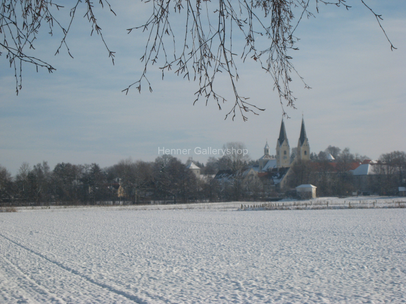 Winterbild mit Kirche, Markt Indersdorf