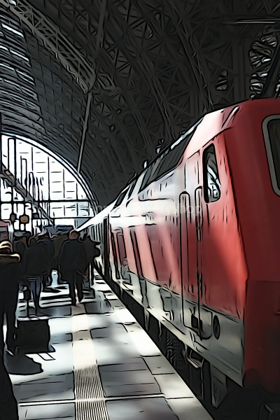 Zug am Bahnsteig