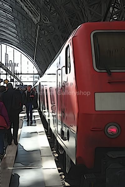 Zug im Bahnhof
