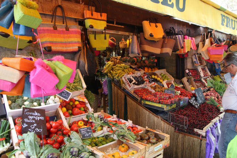 Geschäftsauslage, Obst und Gemüse