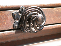 Türgriff, Metall, Spiralform, alt