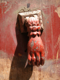Türklopfer, rote Hand