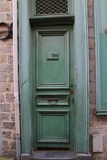 Tür, grün, schmal, antik